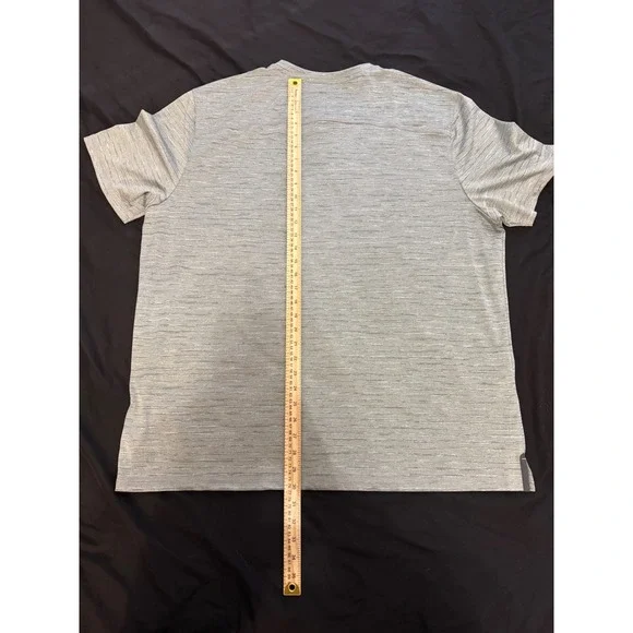 Tommy Bahama Mens XXL Gray Space Dye Short Sleeve Henley Performance Shirt - Picture 6 of 6